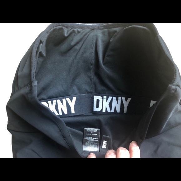 DKNY Black Bandeau Malliot 1PC Swimsuit Strapless Padded Bra Sz. XL Swim - Picture 3 of 3